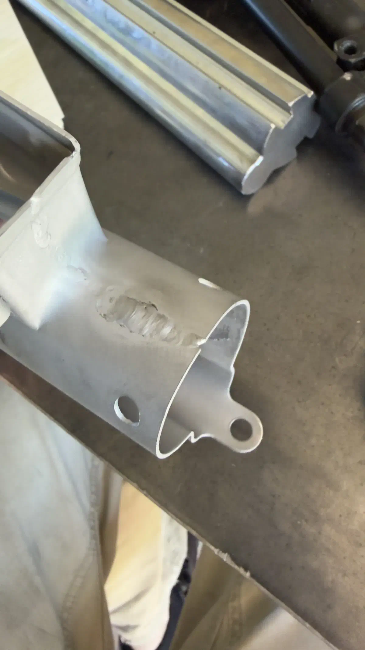 Burn-through repair issue, view 1