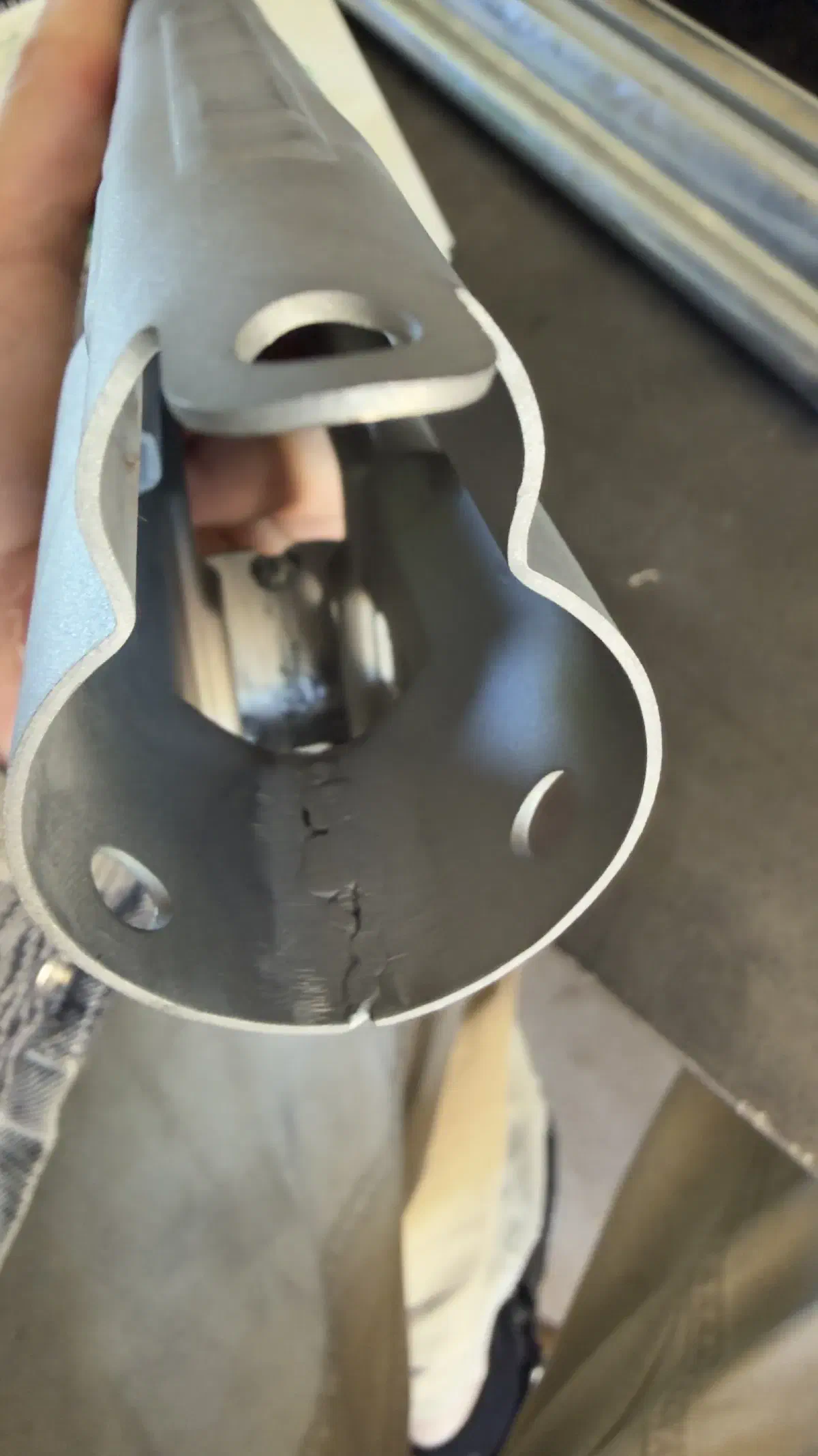 Burn-through repair issue, view 2