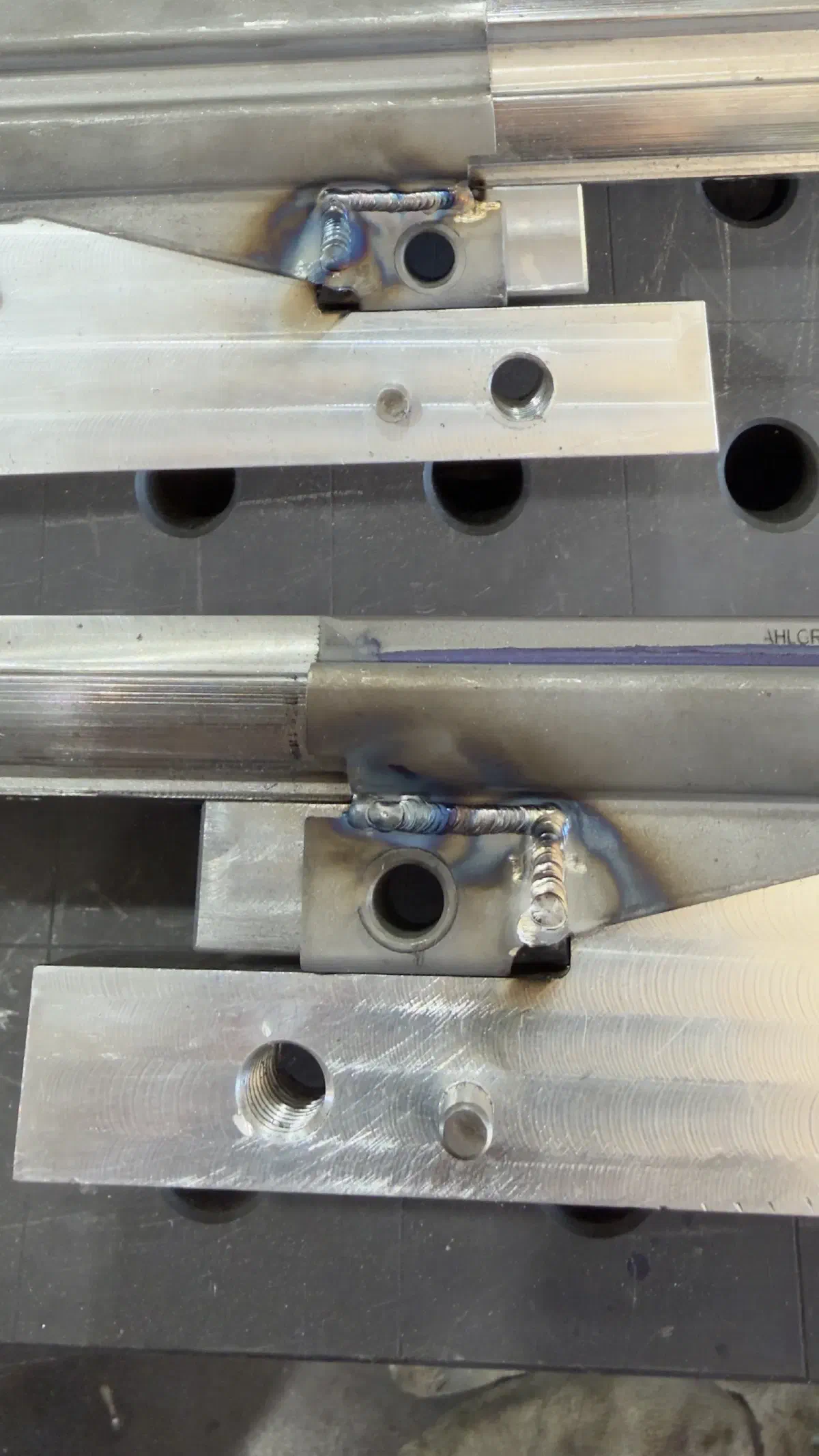Tacked and welded, view 1